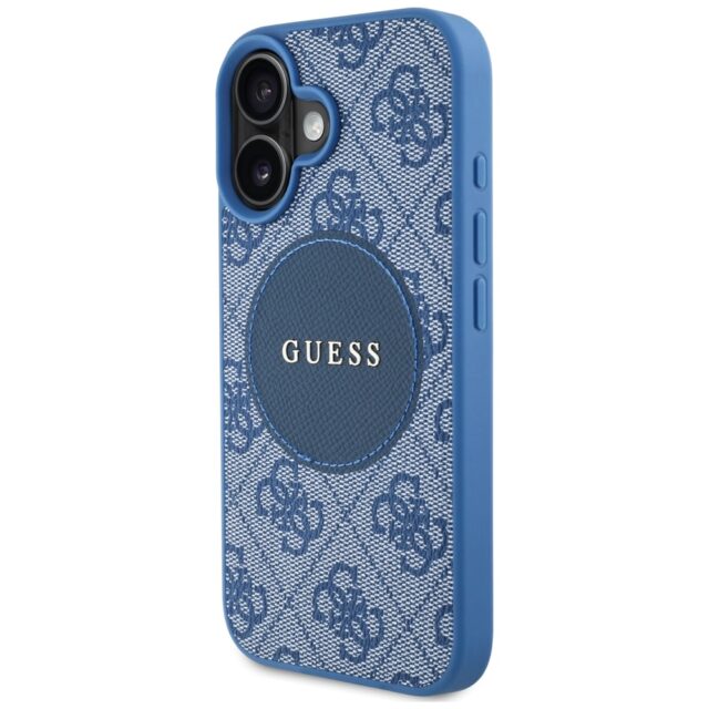 Case Guess 4G Circle Classic Logo MagSafe for iPhone 16 blue - imagine 2