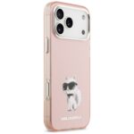 Karl Lagerfeld IML Aquarelle Choupette & Logo MagSafe Case for iPhone 17 Pro Max Pink - imagine 4
