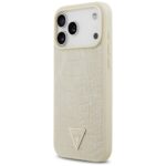 Guess Croco Triangle Logo MagSafe case for iPhone 17 Pro Max gold - imagine 2