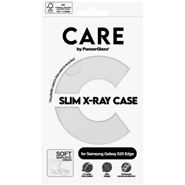 Case CARE by PanzerGlass Fashion X-Ray for Samsung Galaxy S25 Edge transparent - imagine 4