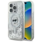 Karl Lagerfeld KLHMP16LLGCHSGH iPhone16 Pro 6.3" hardcase transparent Liquid Glitter Choupette Head