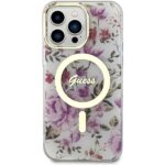 Guess GUHMP14XHCFWST iPhone 14 Pro Max 6.7" transparent hardcase Flower MagSafe - imagine 3