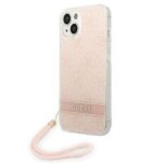 Guess GUOHCP14MH4STP iPhone 14 Plus / 15 Plus 6.7" pink hardcase 4G Print Strap