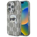 Karl Lagerfeld KLHCP16XHKLPKHK iPhone 16 Pro Max 6.9" black hardcase IML Karl Head Electroplat