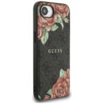 Case Guess 4G Flowers Print MagSafe for iPhone 16e black - imagine 4