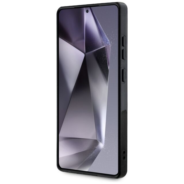 Case Guess 4G Glitter Triangle Buttons MagSafe for Samsung Galaxy S25 Ultra black - imagine 5