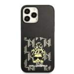 Karl Lagerfeld KLHCP13XCANCNK iPhone 13 Pro Max 6,7" hardcase black Karlimals Cardslot - imagine 3