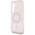 Case Guess Rhinestones Printed Classic Logo MagSafe Samsung Galaxy S25 pink - imagine 6