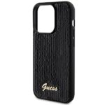 Guess GUHCP13LPSFDGSK iPhone 13 Pro / 13 6.1" black hardcase Sequin Script Metal - imagine 6