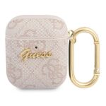Guess GUA24GSMP AirPods cover pink 4G Script Metal Collection