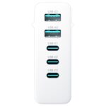 3MK HyperCharger 140W 3xUSB-C + 2xUSB mains charger GAN, PD+QC - imagine 5