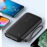 USAMS power bank PB56 10000mAh 2xUSB/USB-C/MicroUSB Fast Charge dark green 10KCD15003 (US-CD150) - imagine 3