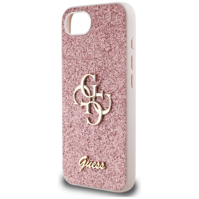 Case Guess Fixed Glitter Big 4G for iPhone 16e pink - imagine 6
