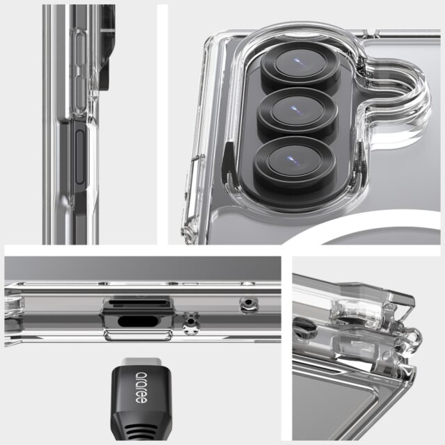 Case Araree Duple M MagSafe Qi2 for Samsung Galaxy Z Fold7 transparent - imagine 6