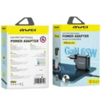 AWEI charger PD55-EU 65WUSB + USB-C black GaN - imagine 2