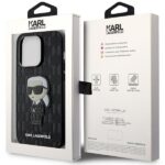 Karl Lagerfeld KLHCP14XSAKHPKK iPhone 14 Pro Max 6.7" black Saffiano Monogram Ikonik - imagine 8