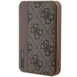 Guess Powerbank 15W GUPB5LP4GEGW 5000mAh brown 4G Leather Metal Logo - imagine 5