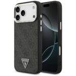 Case Guess 4G Triangle Logo MagSafe for iPhone 17 Pro Max black silver
