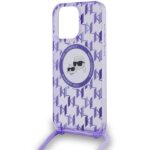 Karl Lagerfeld KLHMP15LHCKCKLCU iPhone 15 Pro 6.1" purple hardcase IML Crossbody Monogram K - imagine 5