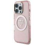 Case Guess IML Metal Mountain Logo MagSafe for iPhone 16 Pro pink - imagine 2