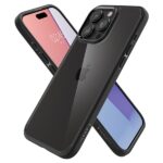 Spigen Ultra Hybrid iPhone 15 Pro Max 6,7" matte black ACS06570 - imagine 7