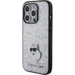 Karl Lagerfeld KLHCP15XGCNPSG iPhone 15 Pro Max 6.7" silver hardcase Fixed Glitter Choupette - imagine 2