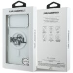 Karl Lagerfeld IML Glitter Karl & Choupette Sketch Logo MagSafe Case for iPhone 17 Pro Max Clear - imagine 8