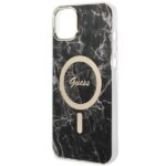 Guess Set GUBPP14MHMEACSK Case+Charger iPhone 14 Plus / 15 Plus 6.7" black hard case Marbl - imagine 6