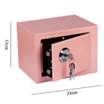 Extralink Home | Home safe | office, key box, safe deposit box, pink, S-404 - imagine 3