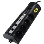 Orvaldi ORV-8PL Home USB 3.0 | Power strip | with surge protection 4500J, 8 sockets, 1x USB, 2x RJ45, 2x Coax, 3m