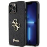 Guess GUHCP13XHG4SGK iPhone 13 Pro Max 6.7" black hardcase Glitter Script Big 4G