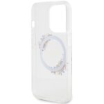 Guess GUHMP15LHFWFCT iPhone 15 Pro 6.1" transparent hardcase IML Flowers Wreatch MagSafe - imagine 7