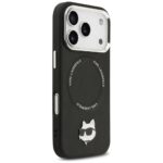 Karl Lagerfeld Choupette Pin MagSafe Case for iPhone 17 Pro Max Black - imagine 4