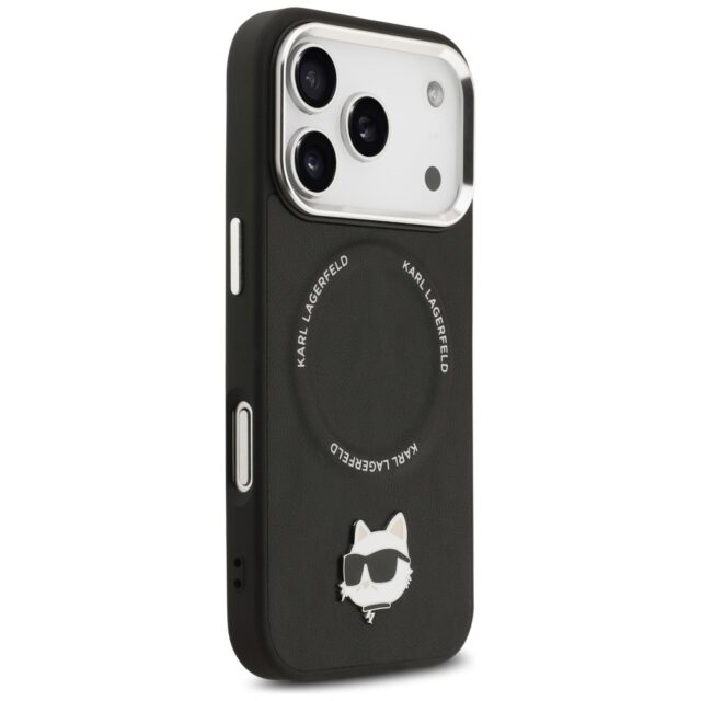 Karl Lagerfeld Choupette Pin MagSafe Case for iPhone 17 Pro Max Black - imagine 4