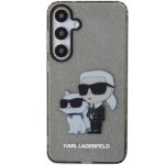 Karl Lagerfeld KLHCS24SHNKCTGK S24 S921 black hardcase Glitter Karl&Choupette - imagine 3