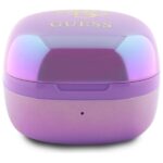 Guess Bluetooth headphones GUTWSJ144ESU TWS + docking station purple Iridescent 4G Printed Logo - imagine 3