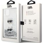 Karl Lagerfeld KLHCN61LDHKCNS iPhone 11/ Xr 6.1" silver hardcase Liquid Glitter Karl & Choup - imagine 8