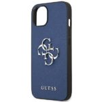 Guess GUHCP13SSA4GSBL iPhone 13 mini 5,4" blue hardcase Saffiano 4G Metal Logo - imagine 6