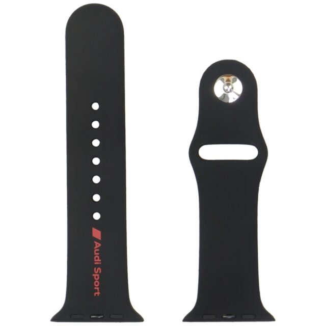 Strap Audi Sport Red Logo Silicone Watch Strap for Apple Watch 44/45/46/49mm black - imagine 3