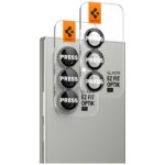 Glass on lens camera Spigen Optik Pro HD Glas.TR EZ FIT 2pcs for Samsung Galaxy Z Fold7 black - imagine 2