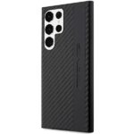 AMG AMHCS23LBLSCA S23 Ultra S918 black hardcase with Carbon Stripe & Embossed design - imagine 2