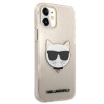 Karl Lagerfeld KLHCP12SCHTUGLGO iPhone 12 mini 5,4" gold hardcase Glitter Choupette - imagine 4