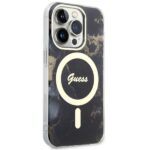 Guess GUHMP14XHTMRSK iPhone 14 Pro Max 6.7" black hardcase Golden Marble MagSafe - imagine 4
