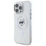 Karl Lagerfeld KLHMP16XHLSCHH iPhone 16 Pro Max 6.9" white hardcase IML Metal Choupette Head Ma - imagine 2