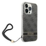 Guess GUOHCP14XH4STK iPhone 14 Pro Max 6,7" black hardcase 4G Print Strap - imagine 3
