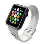 Karl Lagerfeld Pasek KLAWMSLKW AppleWatch 38/40/41mm white strap Silicone Karl Heads - imagine 3