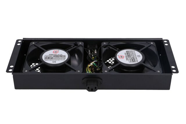 Extralink | 4 Way fan unit | for standing cabinets, 2m cable with EU plug - imagine 5