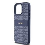 DKNY DKHCP15XPRTHSLB iPhone 15 Pro Max 6.7 inch blue hardcase Leather Mono Stripe & Metal Logo - imagine 6