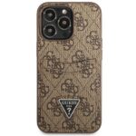 Guess GUHCP13LP4TPW iPhone 13 Pro / 13 6,1" brown hardcase 4G Triangle Logo Cardslot - imagine 3