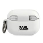 Karl Lagerfeld KLACAPSILCHWH AirPods Procover white Silicone Choupette - imagine 2